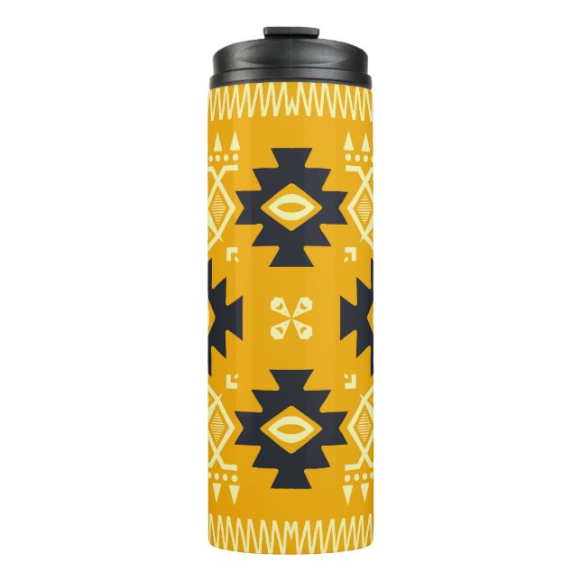 Garrafa Térmica Shawl quadrado, paisley floral batik. (Frente)