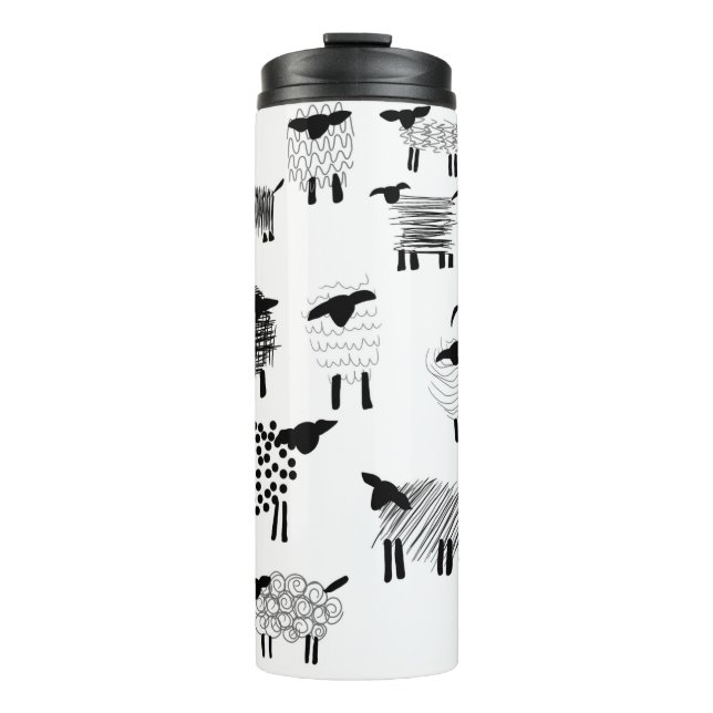 Garrafa Térmica Sheep doodles (Frente)