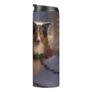 Garrafa Térmica Shetland Sheepdog Christmas Fesason Season