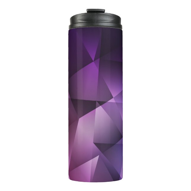 Garrafa Térmica Shimmer Poligonal Cor-de-Rosa Escuro (Frente)