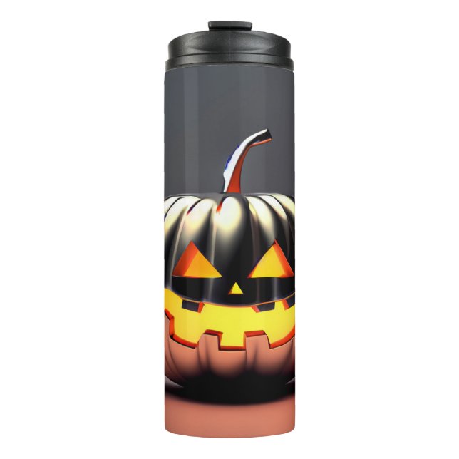 Garrafa Térmica Shiny Pumpkin Halloween (Frente)