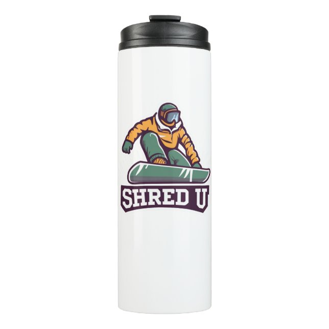 Garrafa Térmica Shred University Snowboard (Frente)