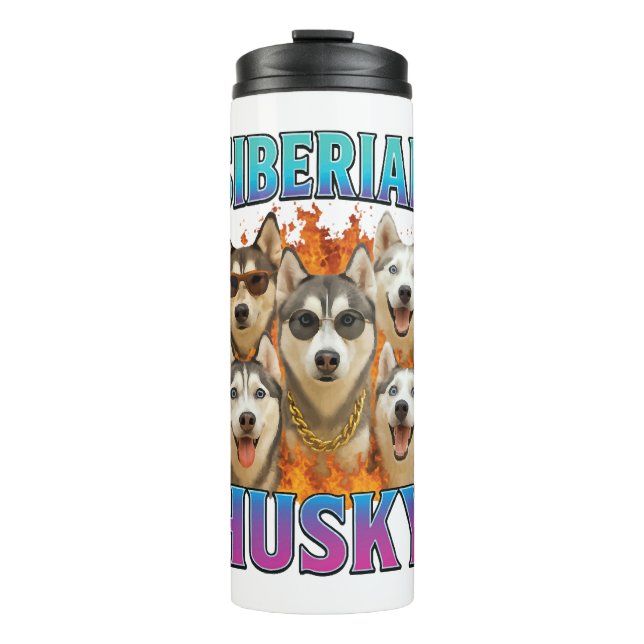 Garrafa Térmica Siberian Husky (Frente)