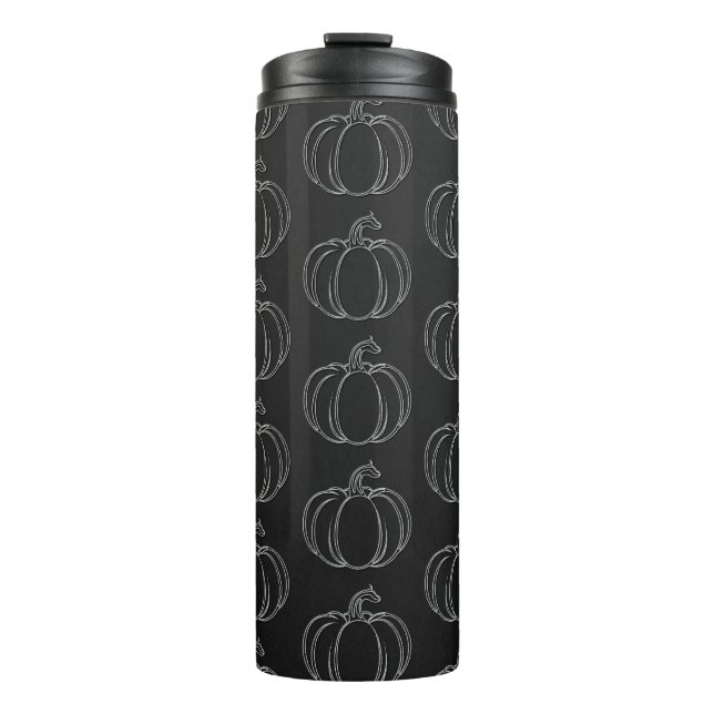 Garrafa Térmica Silver Pumpkin Halloween (Frente)