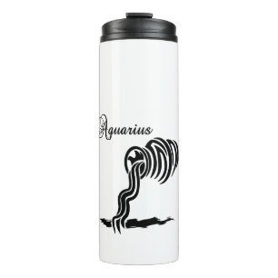 Garrafa Térmica Símbolo Aquarius Zodíaco e Símbolo