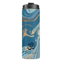 Símbolo Blue e Dourado Swirls e Ohm