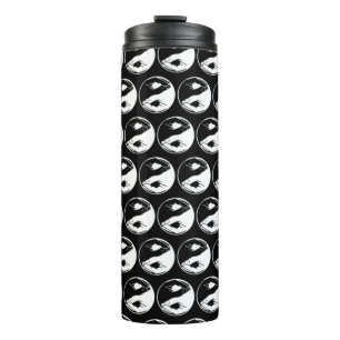 Garrafa Térmica Símbolo Yin Yang Monocromático Zen Meditação Yoga