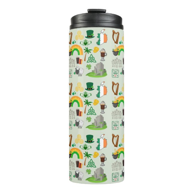 Garrafa Térmica Símbolos da Irlanda (Frente)