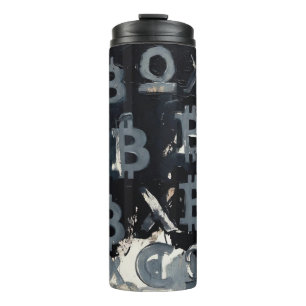 Garrafa Térmica Símbolos de Bitcoin (Estilo: 15)