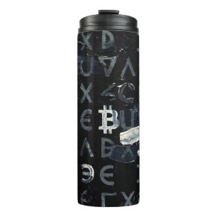 Garrafa Térmica Símbolos de Bitcoin (Estilo: 4)