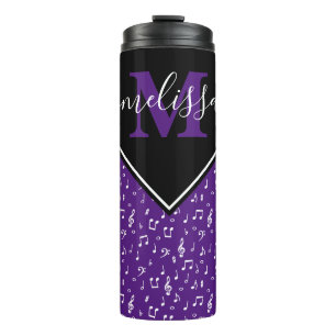 Garrafa Térmica Símbolos de música personalizados caneca térmica