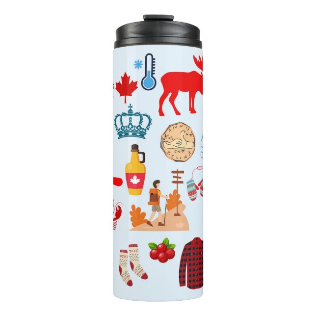 Garrafa Térmica Símbolos do Canadá (Frente)