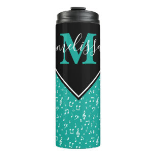 Garrafa Térmica Símbolos musicais personalizados caneca térmica