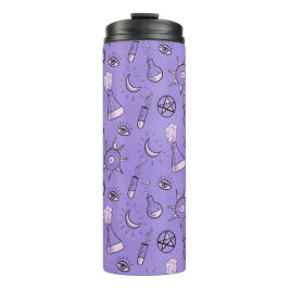 Garrafa Térmica Símbolos ocultos de bruxelas - Padrão mágico místi