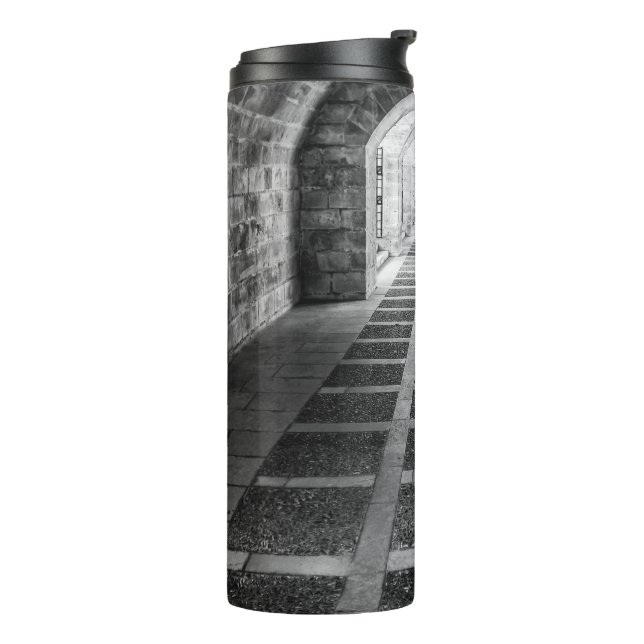 Garrafa Térmica Simetria em preto e branco (Giro à esquerda)