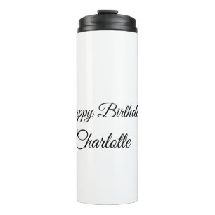 Garrafa Térmica SIMPLE MINIMAL.CUTE ADICIONE NOME BEBÊ feliz anive