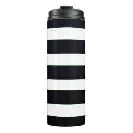 Garrafa Térmica Simples Chic Elegante Preto E Branco Estimulado