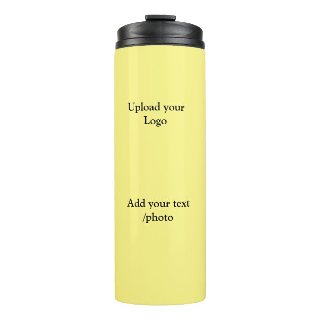 Garrafa Térmica simples e mínimo adicione os detalhes do texto do  (Frente)