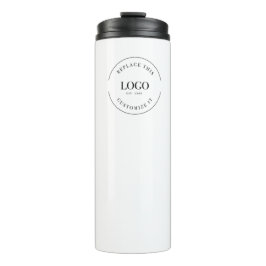 Garrafa Térmica Simples feira comercial dá o código QR do logotipo