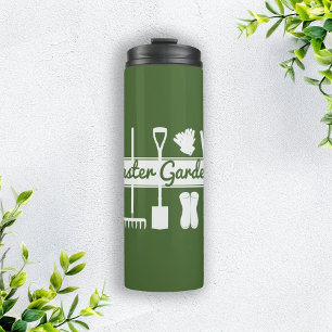 Garrafa Térmica Simples Moderno Jardineiro Mestre Floresta Verde