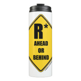 Garrafa Térmica Sinal de Aviso de Diamante Amarelo R-Star À Frente