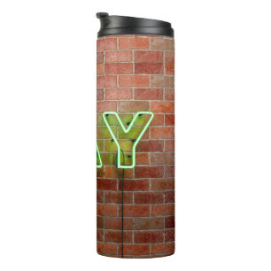 Garrafa Térmica Sinal neon gay iluminado SlipperyJoe brilhante vív