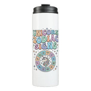 Garrafa Térmica Sinal Zodíaco Unicórnio Desenho Vetorial Kawaii_1