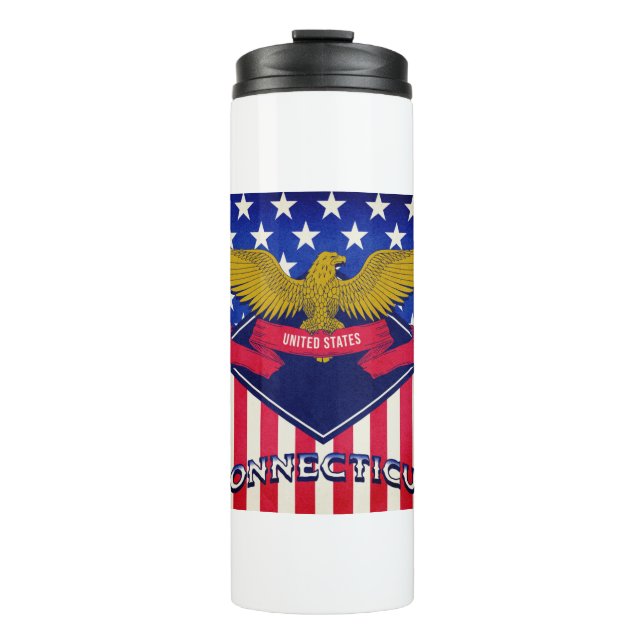 Garrafa Térmica Sinalizador Connecticut USA (Frente)