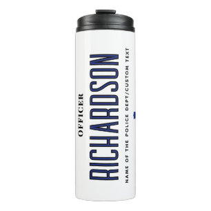 Garrafa Térmica Sinalizador de Policial Thin Blue Line Personaliza