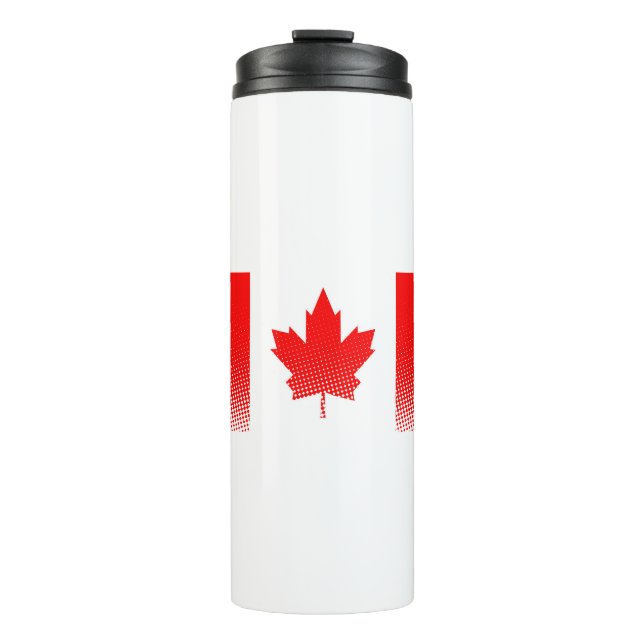 Garrafa Térmica Sinalizador Do Canadá Com Efeito De Meio-Tom (Frente)