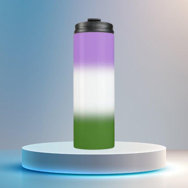 Garrafa Térmica Sinalizador Gradient Genderqueer Pride (Criador carregado)