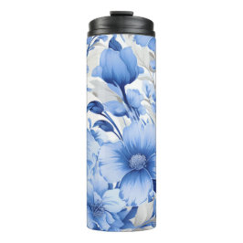 Garrafa Térmica Sinfonia Floral Azul