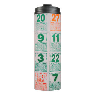 Garrafa Térmica Singapura-21 DE JUL DE 2019:Vintage calendário chi