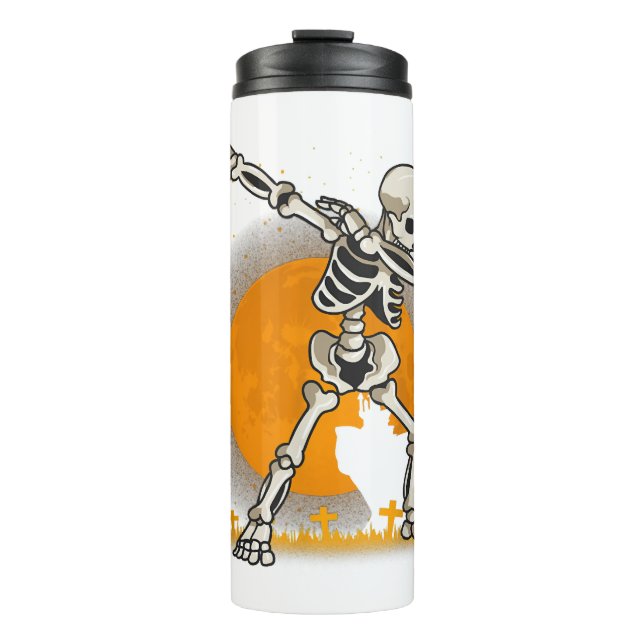 Garrafa Térmica Skeleton Halloween (Frente)