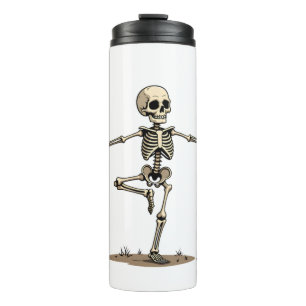 Garrafa Térmica Skeleton Yoga - Camisa de Malhação Dia de as Bruxa
