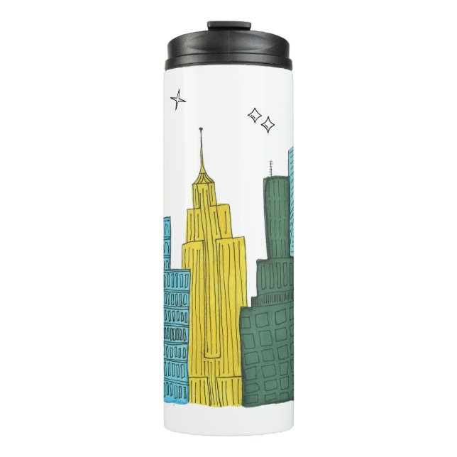 Garrafa Térmica Skyline Thermal Mug Nova York (Frente)
