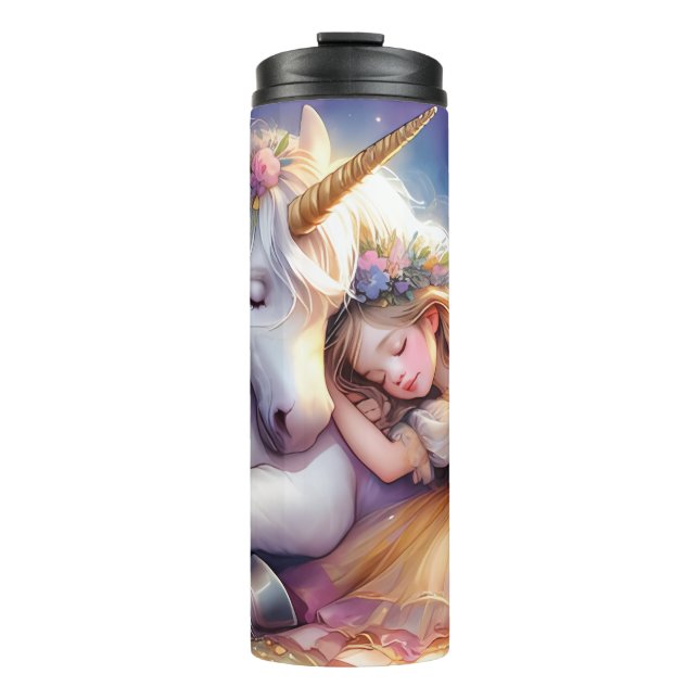Garrafa Térmica Sleeping Girl Unicorn Dreamscape (Frente)