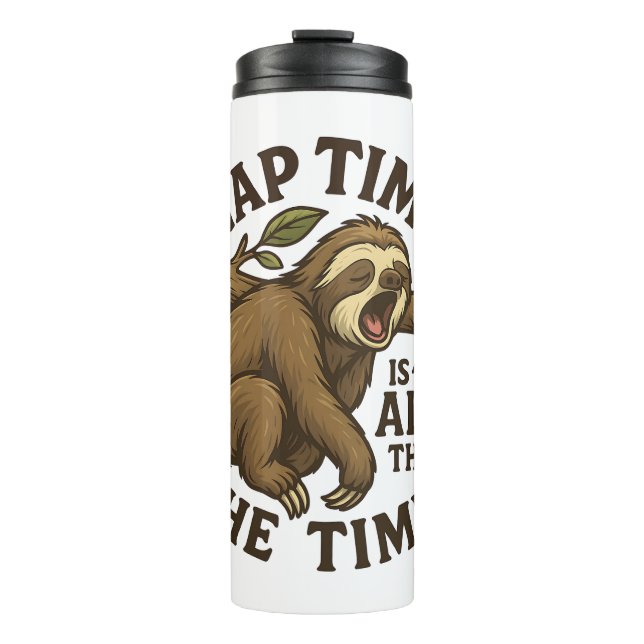 Garrafa Térmica Sleepy Sloth Engraçado (Frente)