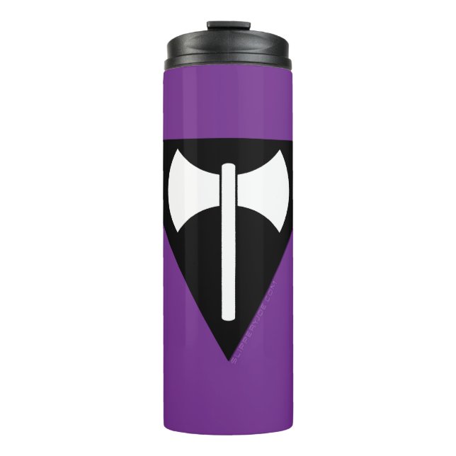 Garrafa Térmica SlipperyJoe, bandeira do orgulho lésbica poderosa  (Frente)