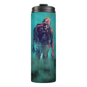 Garrafa Térmica SlipperyJoe figura de zumbi aterrorizante isolada