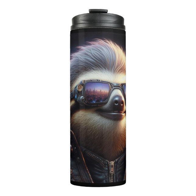 Garrafa Térmica Sloth Cyberpunk (Frente)