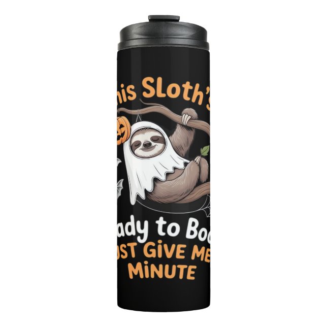 Garrafa Térmica Sloth Halloween Sloths Cute Bat Vampire Essential (Frente)
