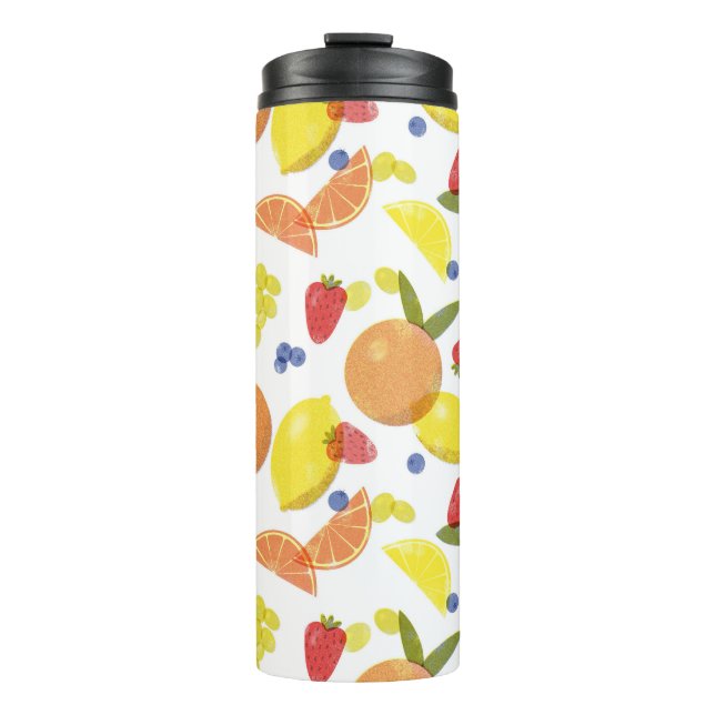 Garrafa Térmica Smoothie de Frutas Risograph Grunge Moderno Médio (Frente)