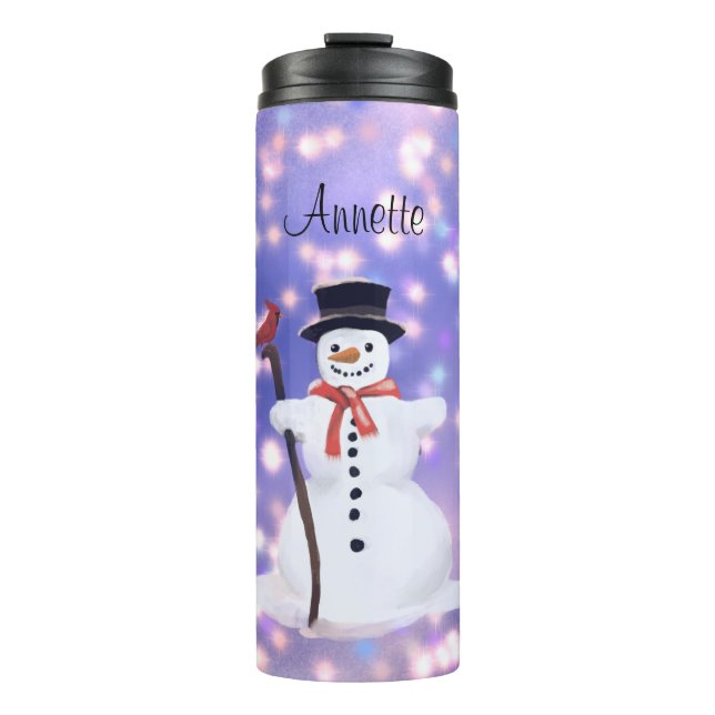 Garrafa Térmica Snowman, bebidas quentes Tumbler térmicas (Frente)