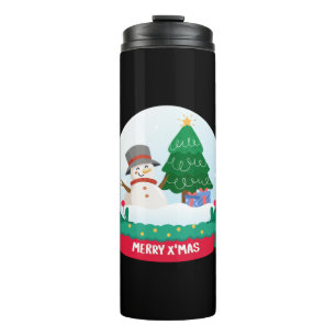 Garrafa Térmica Snowman Feliz Natal