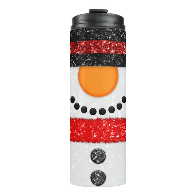 Garrafa Térmica Snowman Glitter Tumbler (Frente)
