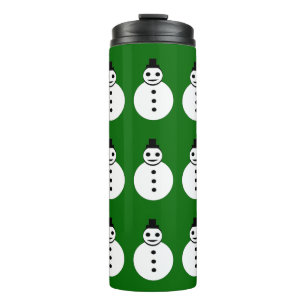 Garrafa Térmica Snowman Tumbler Térmico Sorrindo de Natal