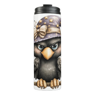 Garrafa Térmica Só por aqui, Corvo misterioso e travesso.