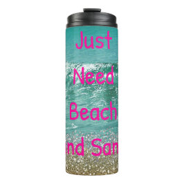 Garrafa Térmica Só preciso de Praia e Areia