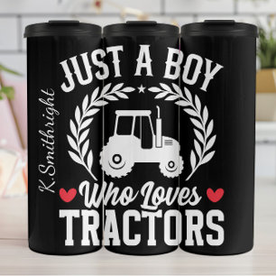 Garrafa Térmica Só um menino que ama os tratores